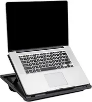 Mind Reader Lap Desk Laptop Stand, Bed Tray, Collapsible, Cushion, Portable, Dorm, Plastic, 14.75" L x 11" W x 7.3" H, Black