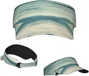 [FHPCE] Sun Visor Hat Empty Top Sun Hat Adjustable Sunscreen Visor Cap Octagons Printed Baseball Caps Sports Sun Caps