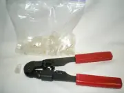 RJ-45 CRIMPING TOOL & 40 EA 8P MODULAR PLUGS