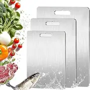 Titanium Cutting Board Set of 3,Pure Titanium Cutting Boards for Kitchen,TitaniumCutting Board,2025 New Upgrade 100% PureTitanium,100 Percent Realtitanium Cuttingboard