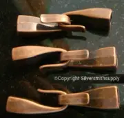 3 Lrg copper plated double hook clasps use hvy leather jewelry necklaces FPC298