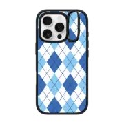 iPhone 16 Pro Impact Ring Stand Case MagSafe Compatible ARGYLE BLUE