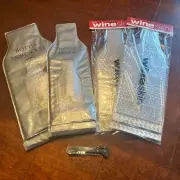 4 NewProtective Wine Bottle Bubble Shipping BagsCaddies & Two Bottle Armour Bags