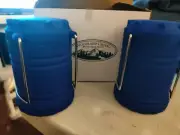 NIP Woodland Creek Mini Pop Up Lantern Blue Set of 2 Bright Light Mini Lanterns