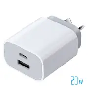 20W GaN Type Quick Charger Fast Type C Type A Compatible with iPhone 16 Pro Max/16 Plus/16 Pro/16/15/14, MacBook Pro, iPad Switch, Galaxy S24/S23