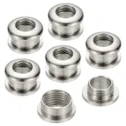 5mm(1/5 Inch) Brass Hole Eyelets, 6 Pcs Arc Surface Grommets, Silver Tone