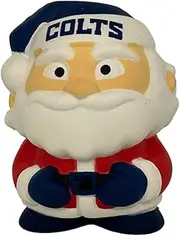 Party Animal NFL Jumbo Squeezymates Indianapolis Colts Santa Squeezy Figurine, Team Colors, 4" Tall