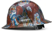 Pyramex Full Brim Hard Hat with Scary Uncle Sam Design, 6 Point Suspension, by Acerpal