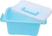 MUELODSIC Small Plastic Storage Box with Lid and Handle Organizer Bin for Playroom and Home Versatile Storage Container for Tools and More and Design