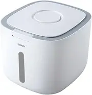 [Leefasy] Rice Storage Container, Rice Box Nano Bucket Large Grain Dispenser for Grain Dog Food Rice Flour Cereal Bread Storage - Gray 5kg