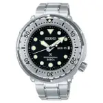 【SEIKO 精工】PROSPEX 鮪魚罐頭300米專業潛水錶-黑X銀/47.7MM(S23633J1/7C46-0AN0S)