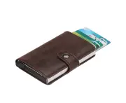 Men PU Leather Slim Money Clip Front Pocket Wallet Thin Holder Up Credit Card Wallets