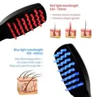 Electric Light Therapy Massage Comb Red Blue Light Vibrate Phototherapy Hair AOS
