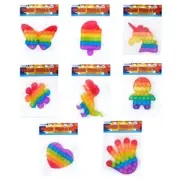 8 pieces Push Pop Bubble Pop It Fidget Sensory Toy Stress Relief Silicone Asst