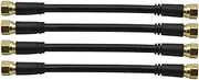 Satix Coaxial Patch Cable with F-Connector 15 cm Pack of 4 Black