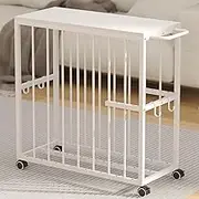 Large Art Storage Rack, Rolling Art Canvas Storage, Adjustable Art Drying Rack with Table Top Art Print Holder Display Rack Art Supply Organizer for Framed Art,Canvas Board,Panel,Drawing Board White