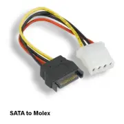 Kentek 7" SATA Male to 5.25" Molex LP4 Female Power Cable for PC HDD Main Board