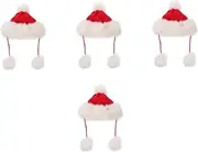 [WOFASHPURET] Santa Hats Adult Cotton Plush Santa Hat Red Beanie with Pompom Skull Hat for Women