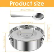 Stainless Steel Flan Pan with Lid 1.5QT Flan Mold with Spoon 7.5×7.5×3·~