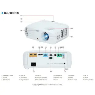 PG705HD ViewSonic 1080p DLP 投影機 4000流明/1920x1080/10W喇叭/高對比