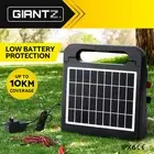 Giantz 10km Electric Fence Energiser Solar Energizer Charger Farm Animal 0.3J