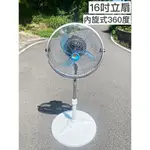 【戶外家】16吋立扇 內旋式 加速冷房 立扇 360度立扇 電風扇 內旋式風扇 涼風扇 循環扇 增加空氣循環 一年保