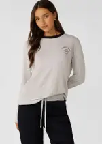 [Lorna Jane] Limited Edition Lotus Long Sleeve T-Shirt in Grey, Size - Medium M Light Grey Marl