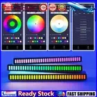 LF# 3Pcs USB 5V APP Sound Control Light RGB 32 LED Pickup Lamp Bar (Black)