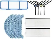Robot Vacuum Cleaner Main Brush Side Brush Mop Cloths Rag Replacement Accessories Kit, Compatible with ZACO A10 / A9s (Color : Set e)