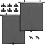 YAADUO Car Sun Shade Side Window, Retractable Car Roller Shades for Side Window Blocks Harmful Sun Glare and Heat