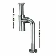 32/40MM Pipe Waste Solid Brass/Chrome S/P Trap for Bathroom Vanity Basin