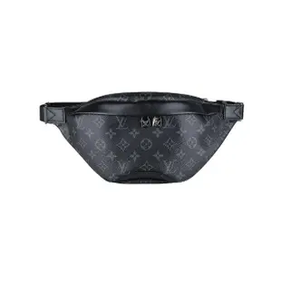 【Louis Vuitton 路易威登】LV Discovery系列Monogram Eclipse塗層帆布胸掛包腰包(黑)