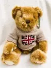 Harrods Vintage 2002 Knightsbridge Union Jack Sweater Teddy Bear Toy New Rare