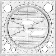 xinyee Drawing Templates Multifunctional Geometric Drawing Ruler Measuring Tool Draft Rulers for Studying Designing and Building Office School Student Supplies
