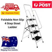 Foldable NonSlip Step Ladder Steel with Handrail Multi Purpose house & office