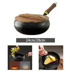 Cast Iron Wok Traditional Large Belly Wok without Coating Induction Cooker