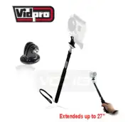 VidPro 27” Extendable Pocket Size Monopod MP-10 + Tripod Adapter FOR GOPRO