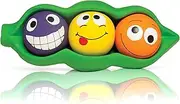 Multipet Three Peas in a Pod | Squeaky Chew Dog Toy | Fetch Interactive Pea Pod Dog Toys | 3 XL Latex Squeaky Balls | 3" (Ball Size)