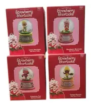 The Wonderful World Of Strawberry Shortcake & Friends Mini Snow Globe SET -4 NEW
