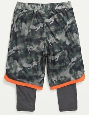 Old Navy Kids Boys Size XL (14-16) Green Camo Go Dry Mesh Basketball Shorts NWT