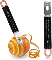 Channel Knife, 2 in 1 Lemon Peeler Zester Cocktail Garnish Citrus Zester 5 Baldes Ultra Lemon Rind Twist Peeler Stainless Steel Bar Tool Professional Grade Bar Accessory (Sliver)