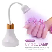 Cordless Lotus Nail Dryer Gooseneck LED Lamp UV Light Polish Gel Curing Machine