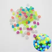 1200Pcs Glow in The Dark Garden Pebbles Stones Rocks for Yard and Walkways Decor, DIY Decorative Luminous Stones in Blue, for Fish Tank Aquarium Walkway (Color : Mixed Colors)