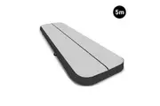 5m x 1m Air Track Inflatable Tumbling Mat Gymnastics - Grey Black