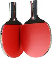 Professional Pong Rackets for Boys and Girls Adults 2pcs Set Comfort Grip for Training Competitions