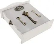 HOUDERCO Wooden Key Holder Box Rustic Wall Mounted Key Organizer with Hooks for Home Office Entryway Hallway and Bedroom for Easy Access