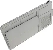 Alipis Car Visor Organizer Pouch Multi Pocket Storage for Sunglasses Documents Cards Clip for Secure Installation for Cars Trucks Grey