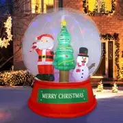 Christmas Santa Snowman Tree Snow Globe Airblown Inflatable Decor BlowUp Holiday