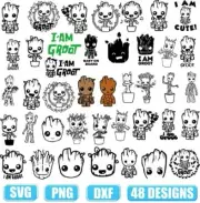 GROOT DISNEY BUNDLE SVG, DESIGNS BUNDLE, CUT FILES, SVG for Cricut