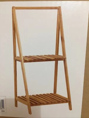 FSC Acacia Natural Stained Colour Storage Shelf 45L X 30W x 90Hcm